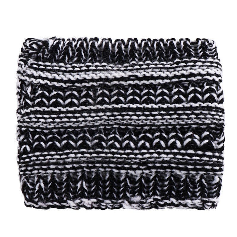 Soft Adjustable Acrylic Knit Women’s Winter Ponytail Beanie Headwrap