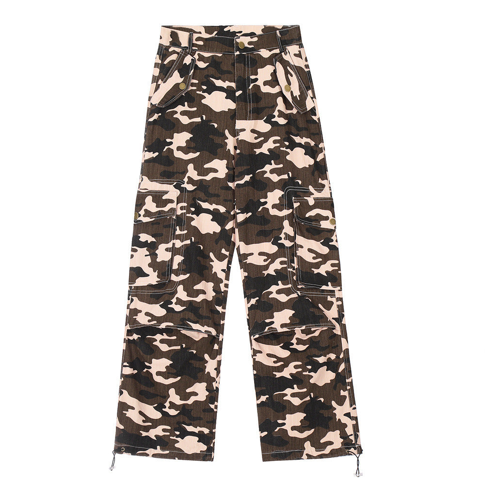 Men’s Camouflage Cargo Pants – Workwear Casual Sports Trousers