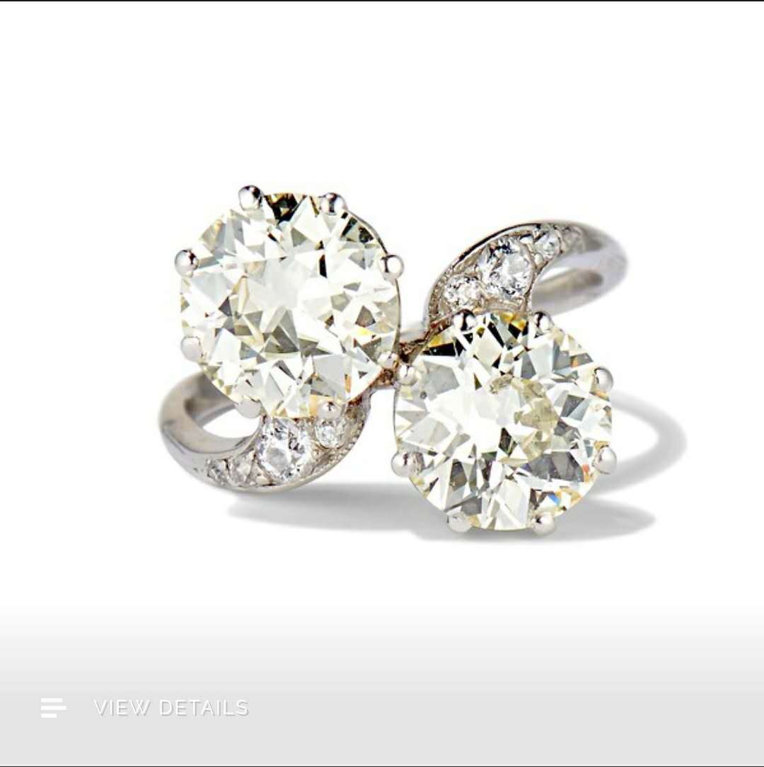 Elegant Personalized Simulated Diamond Engagement Ring