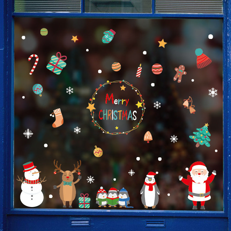 Christmas Store Window Decoration Stickers