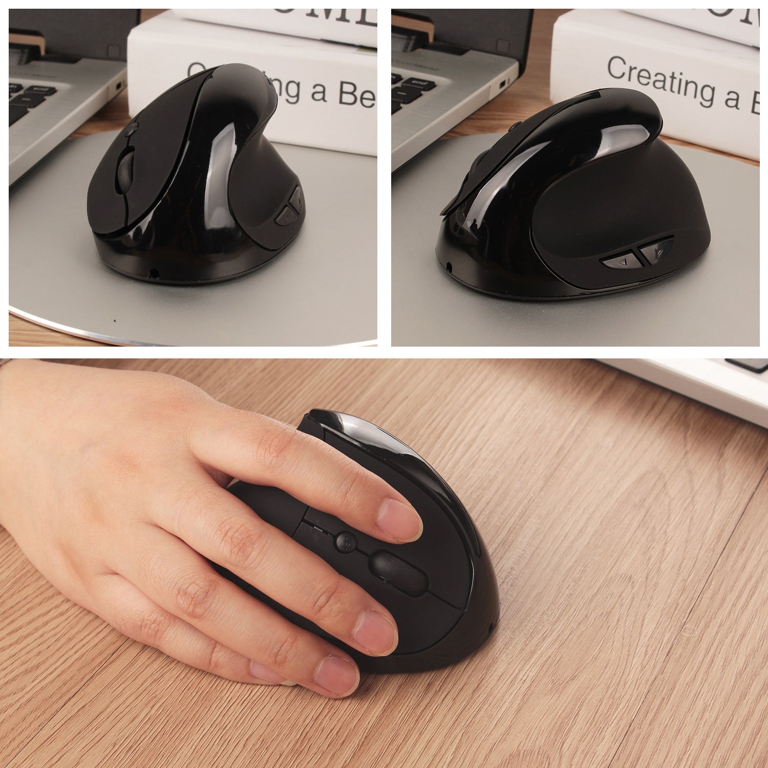 Wireless Charging Vertical Ergonomic Mouse