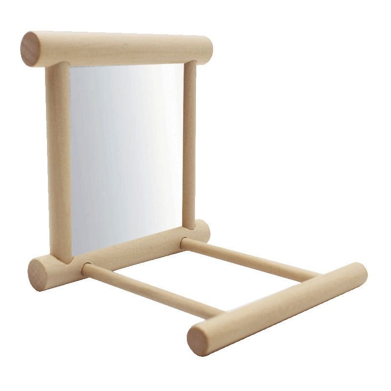 Bird Stand with Mirror Perch Toy