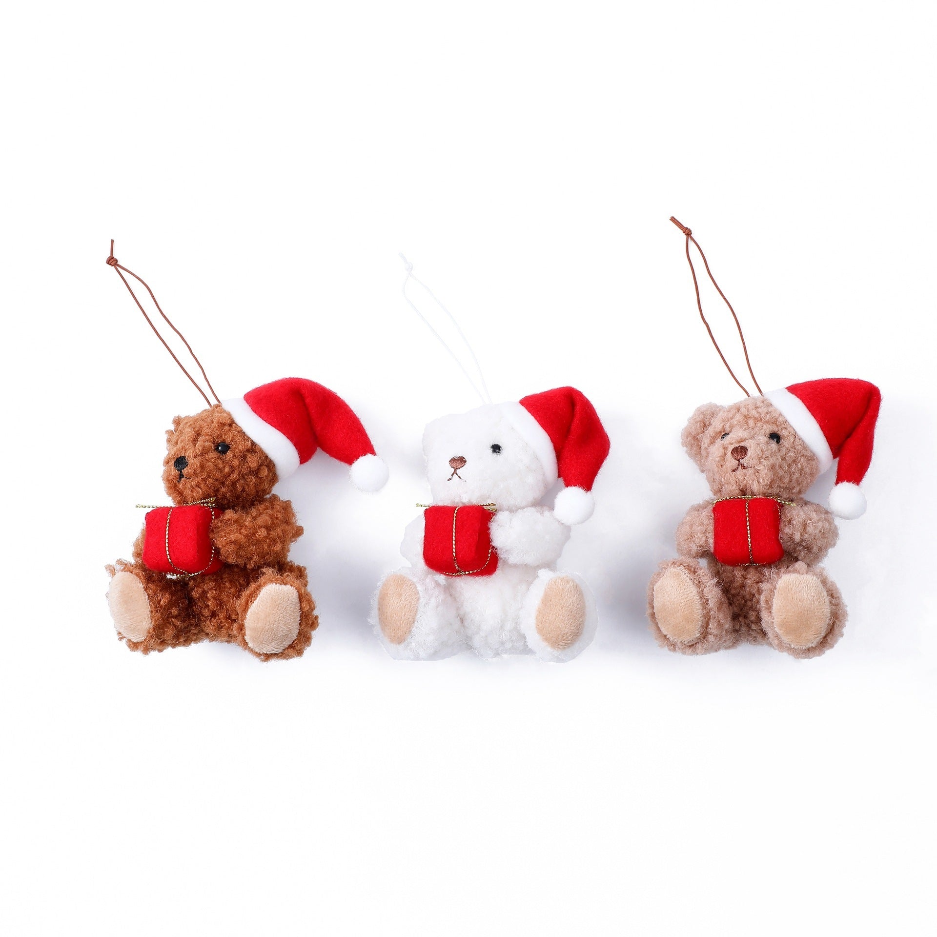 Red Christmas Hat Cute Bear Ornaments