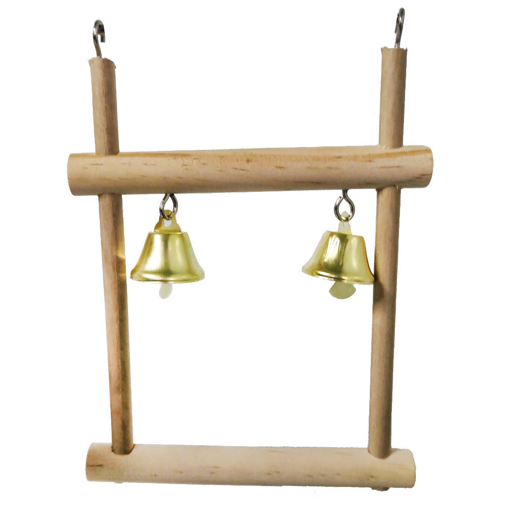 Natural Solid Wood Bird Perch Stand