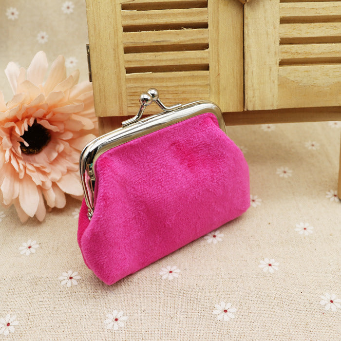 Autumn Winter Candy Color Wool Zero Wallet – Student Cloth Coin Purse for Kids