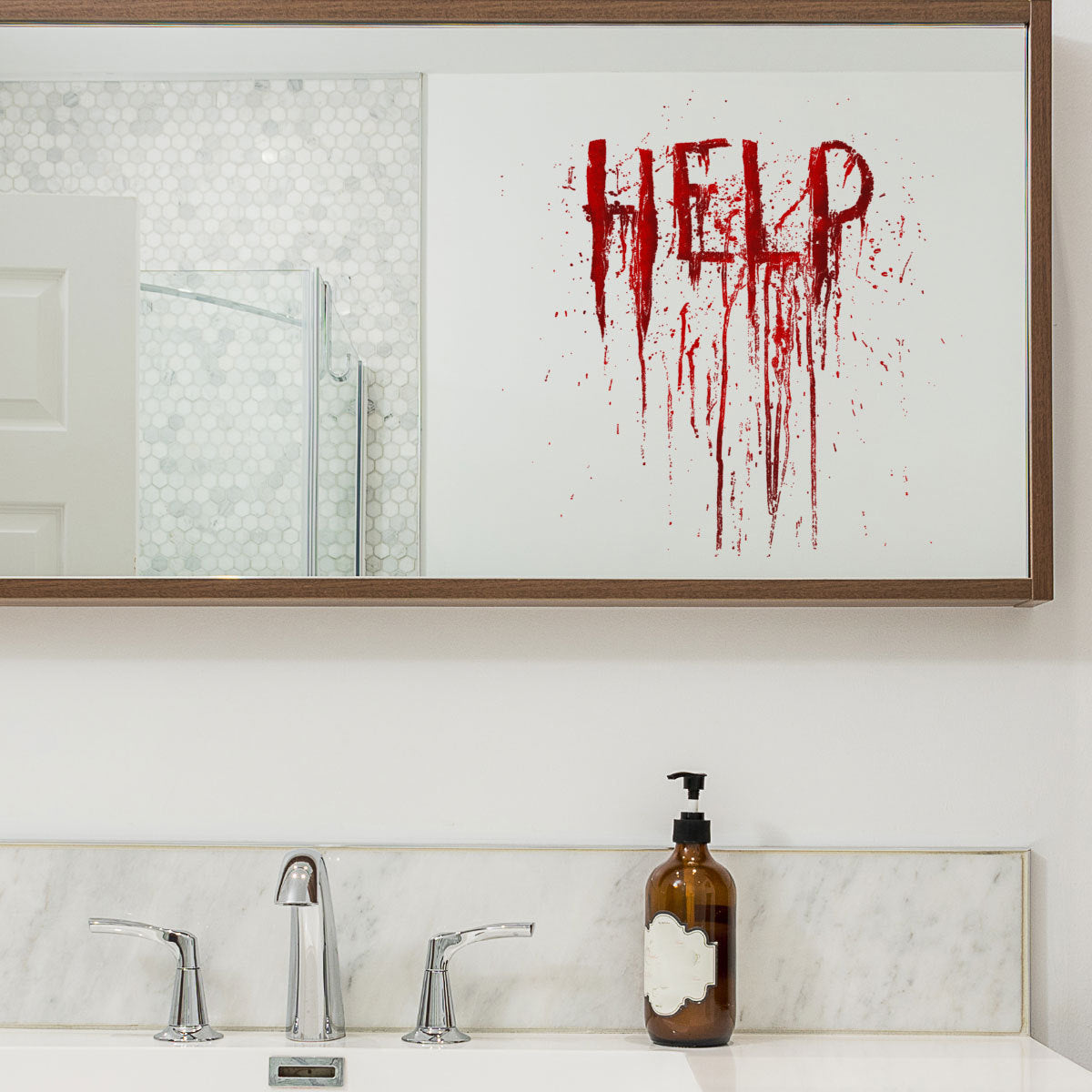Halloween Removable Wall Sticker – Waterproof PVC Mural Decoration for Haunted House and Party Decor