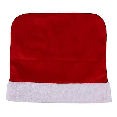 Christmas Red Embroidered Chair Cover Decoration