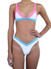 Women’s Nylon Floral Backless Swimwear Set – Sexy & Comfortable