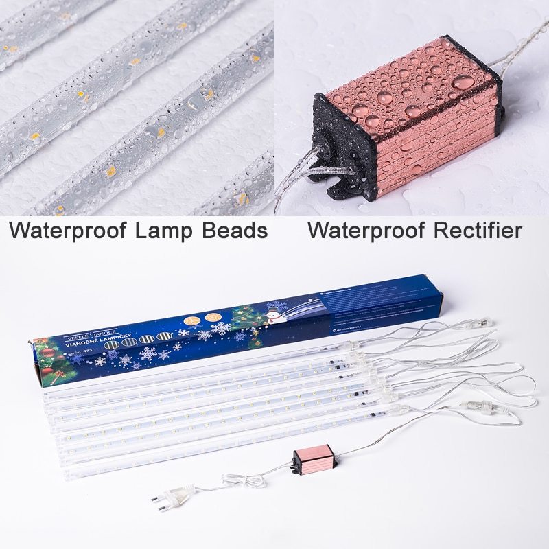 LED Meteor Shower String Lights Outdoor Decorative Lighting