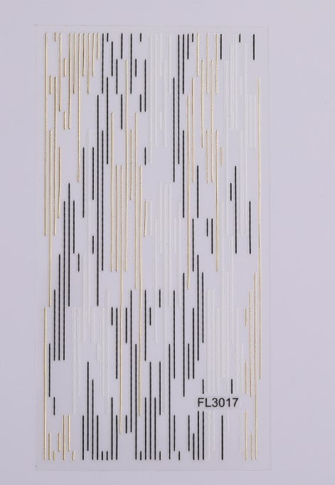 Nail Art 3d Hot Stamping Line Sticker Stripe Wave Adhesive Sticker