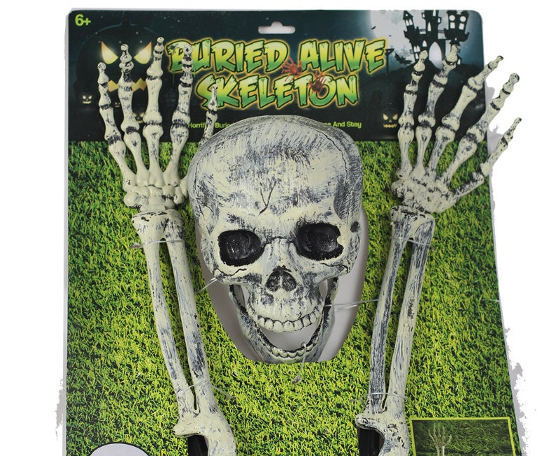 Halloween Skeleton Prop – Realistic Plastic Human Body Decoration for Haunted House and Secret Room