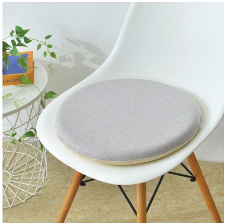 Round Linen Memory Foam Slow Rebound Seat Cushion