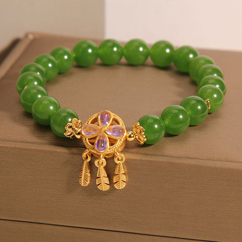 Green Jasper Bracelet Female Special-interest Design Pendant