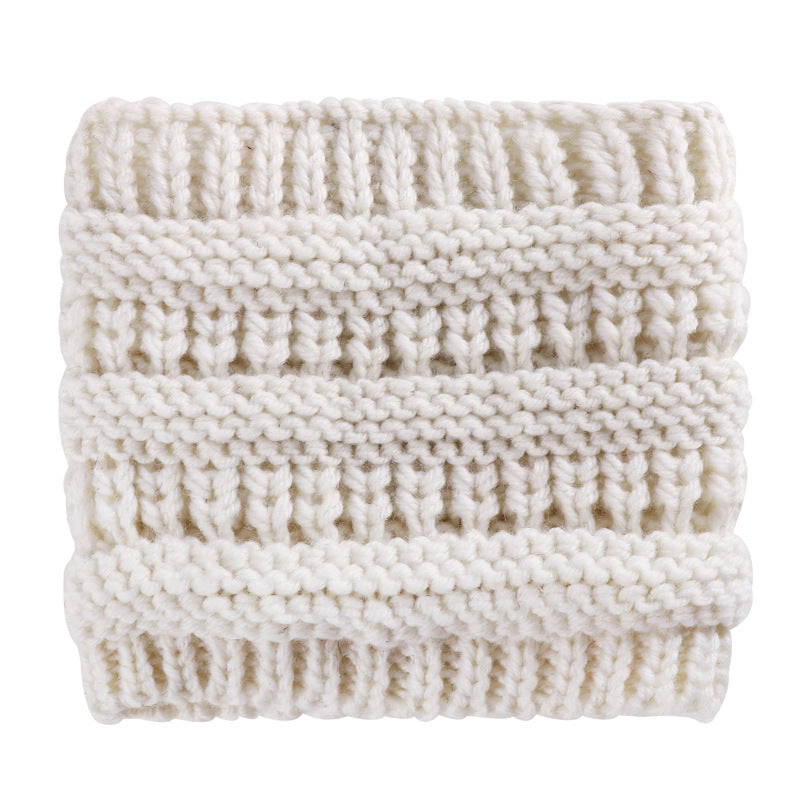 Soft Adjustable Acrylic Knit Women’s Winter Ponytail Beanie Headwrap