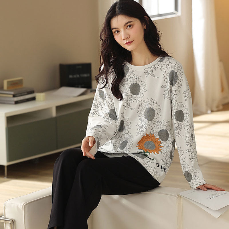 Women's All Cotton Summer Homewear Suit Two Piece Set