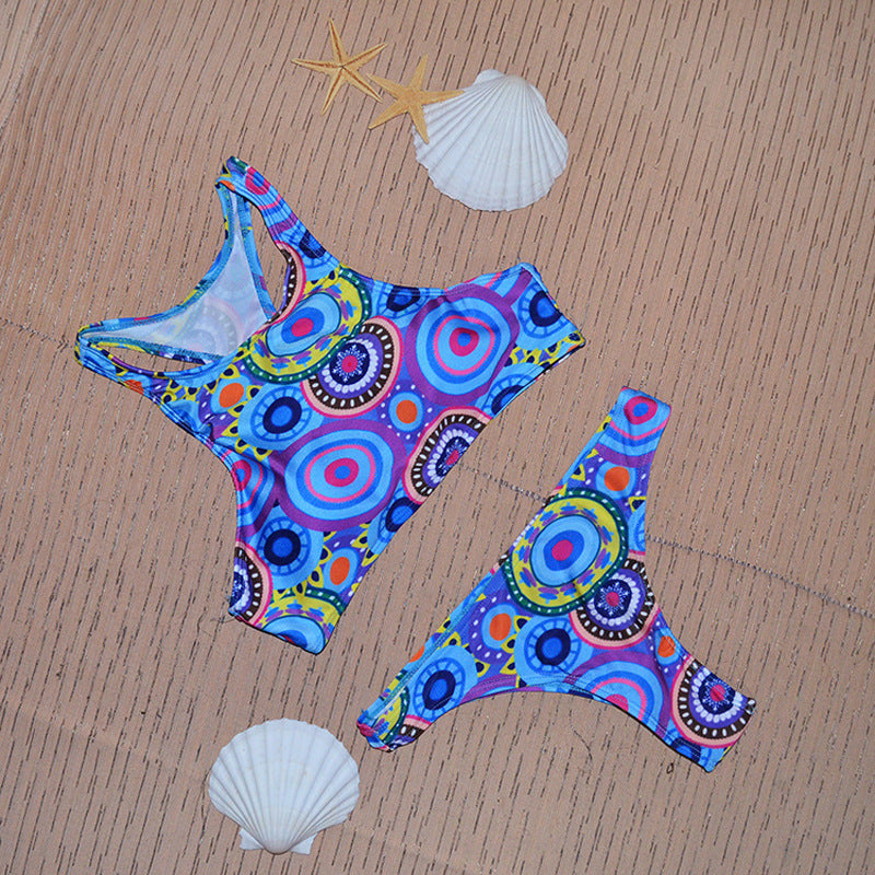 Women’s Trendy Printed 2-Piece Bikini Set – Bikini Swimwear