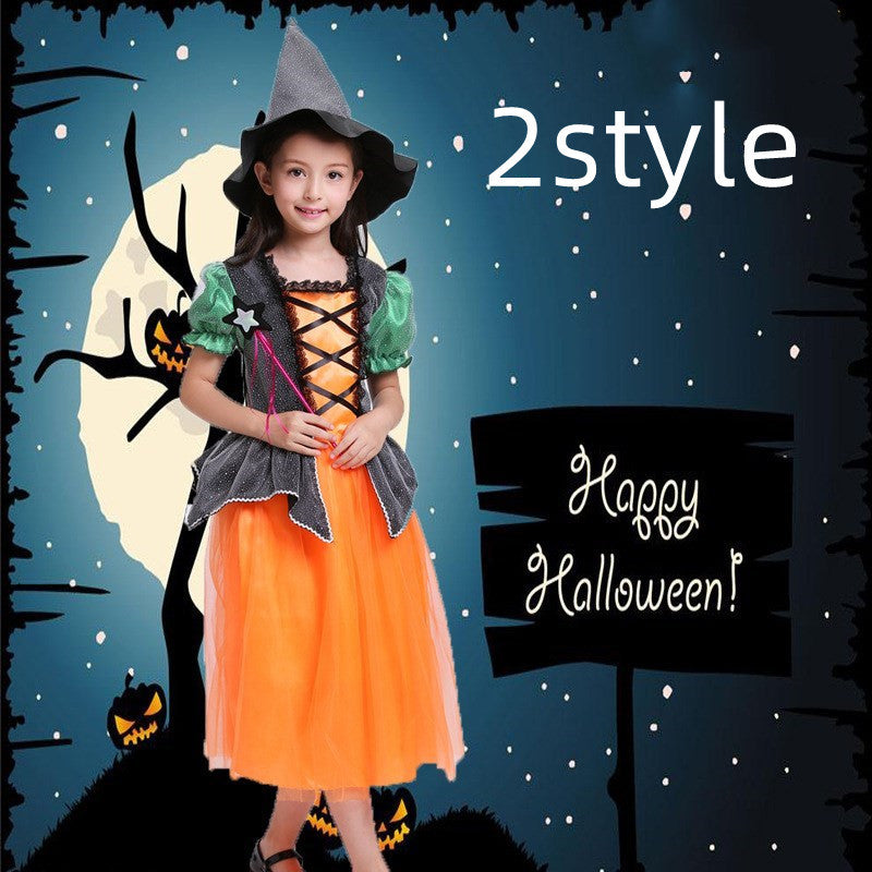Halloween Princess Costume for Children Kids Dress Up Outfit