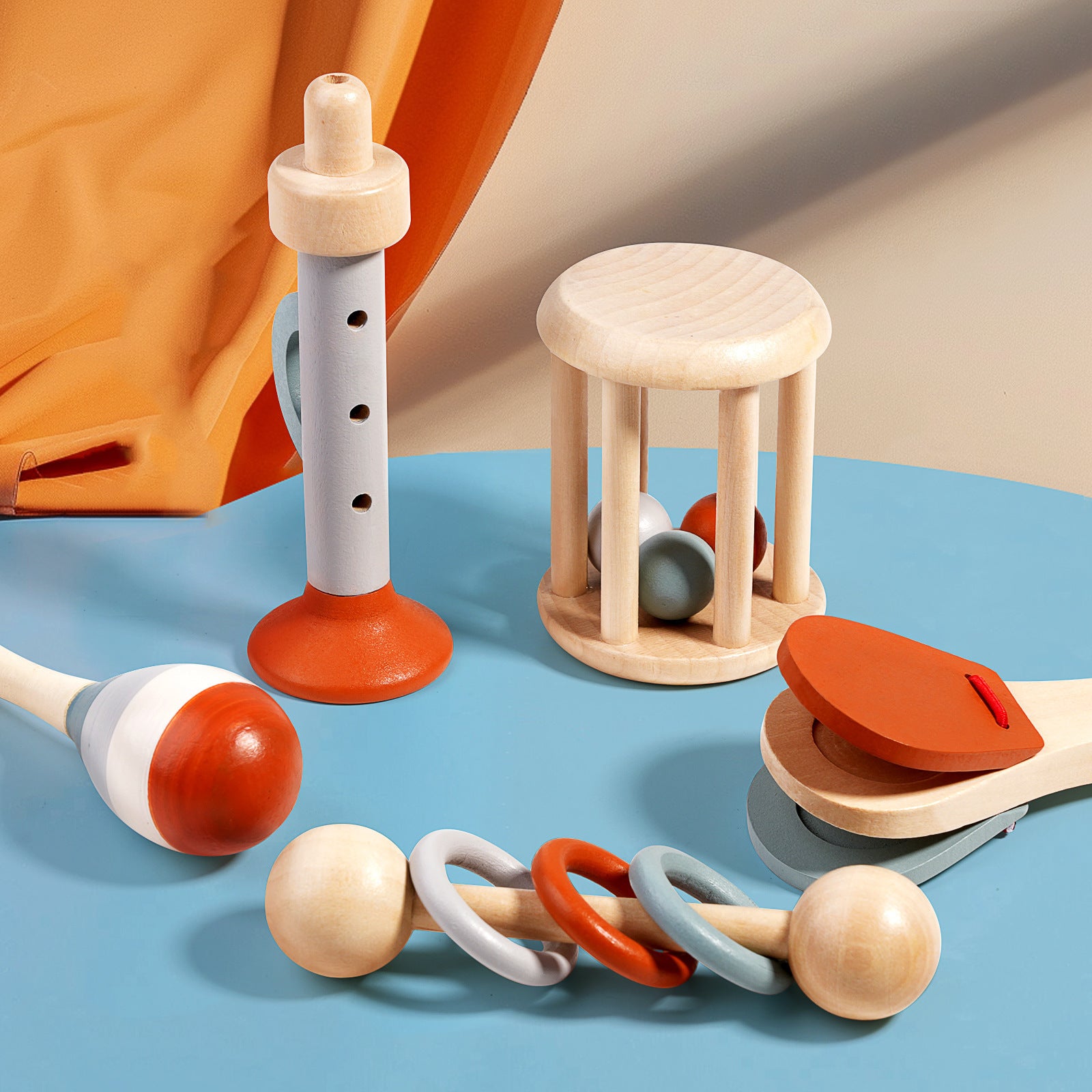 Baby Rattle Early Education Wooden Toys