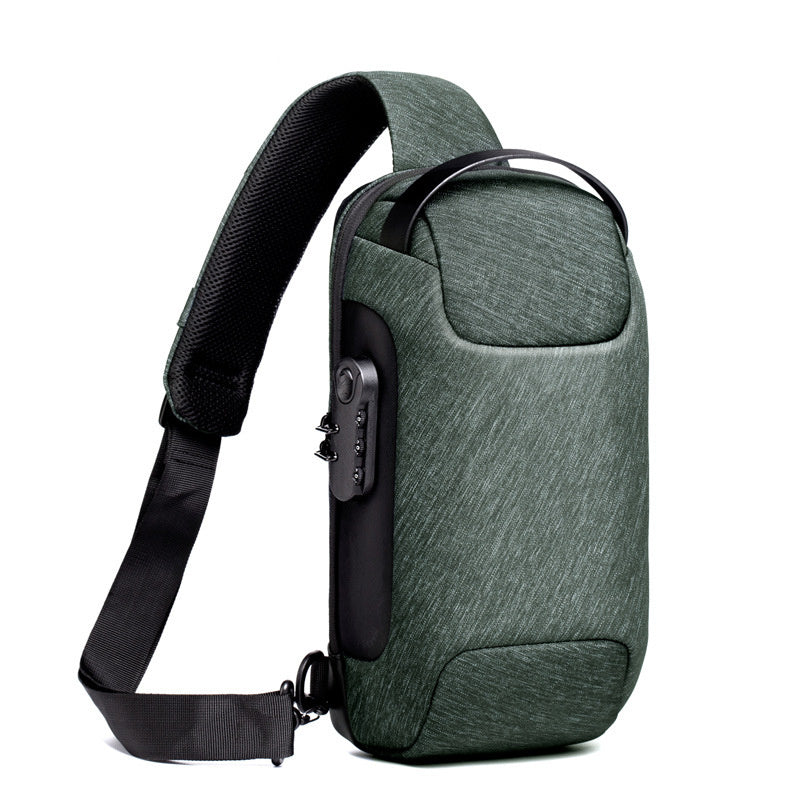 Waterproof USB Anti-Theft Oxford Crossbody Sling Bag for Men