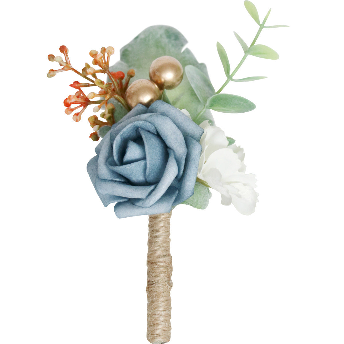 European Style Mori Style Wedding Groom Bride Simulation PE Corsage