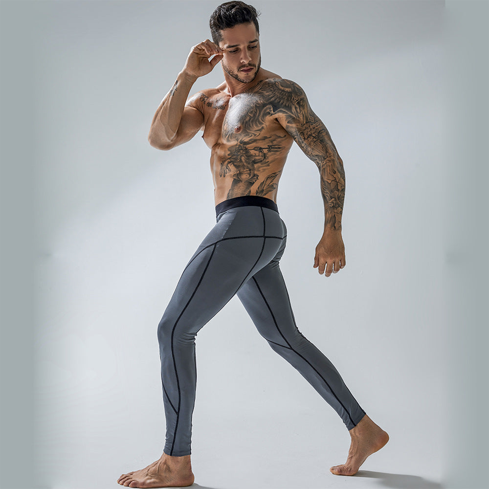 Men’s Workout Sports Leggings – Elastic Tight Fitness Pants