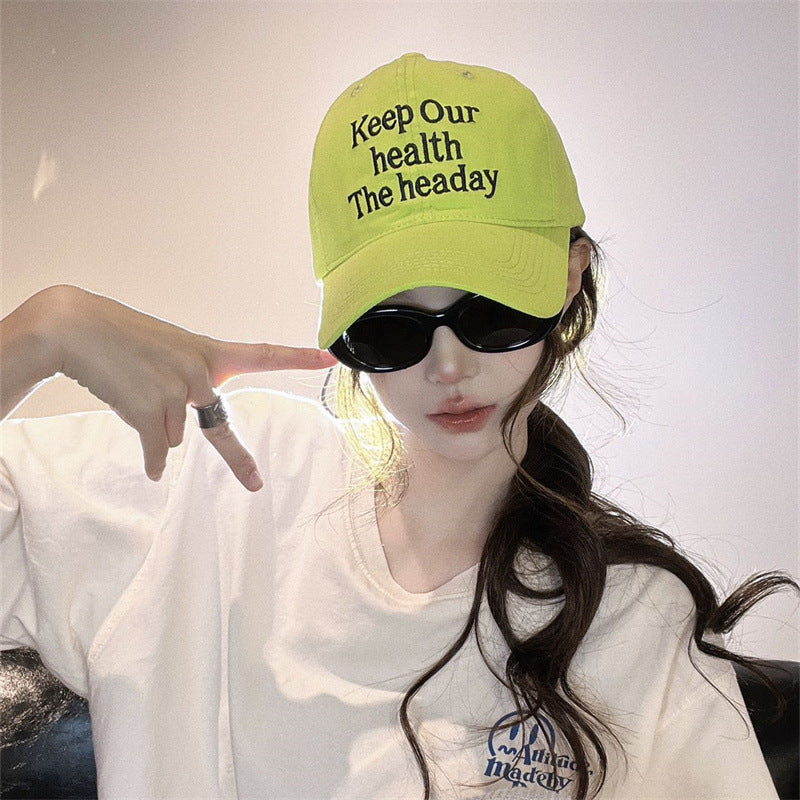 Women's Simple Fashion Personality English Letters Peaked Cap