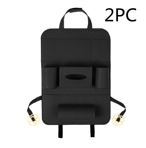 Car Backseat Organizer – Multi-Pocket Wool Felt Storage Bag for Vehicle Accessories
