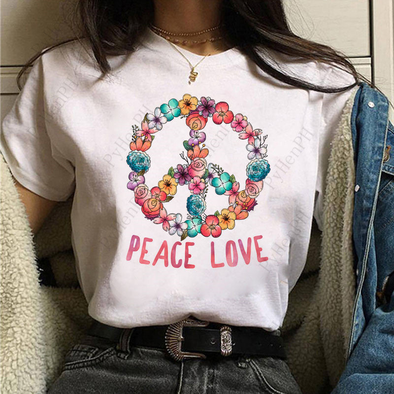 Womens Cotton Short Sleeve T Shirt Loose Fit White