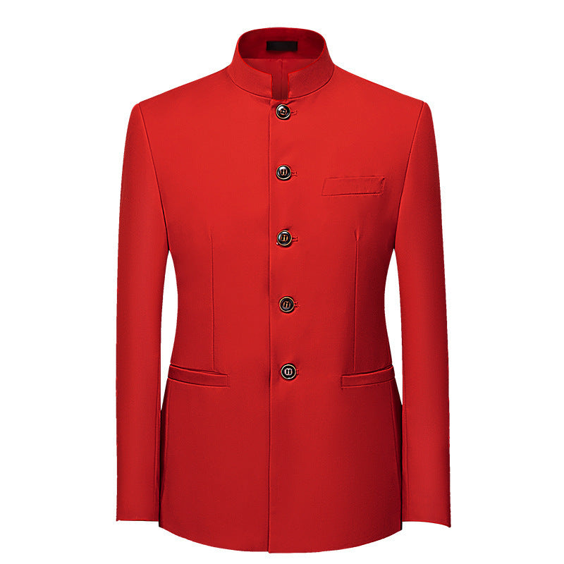 Men's Retro Business Casual Plus Size Small Suit Jacket