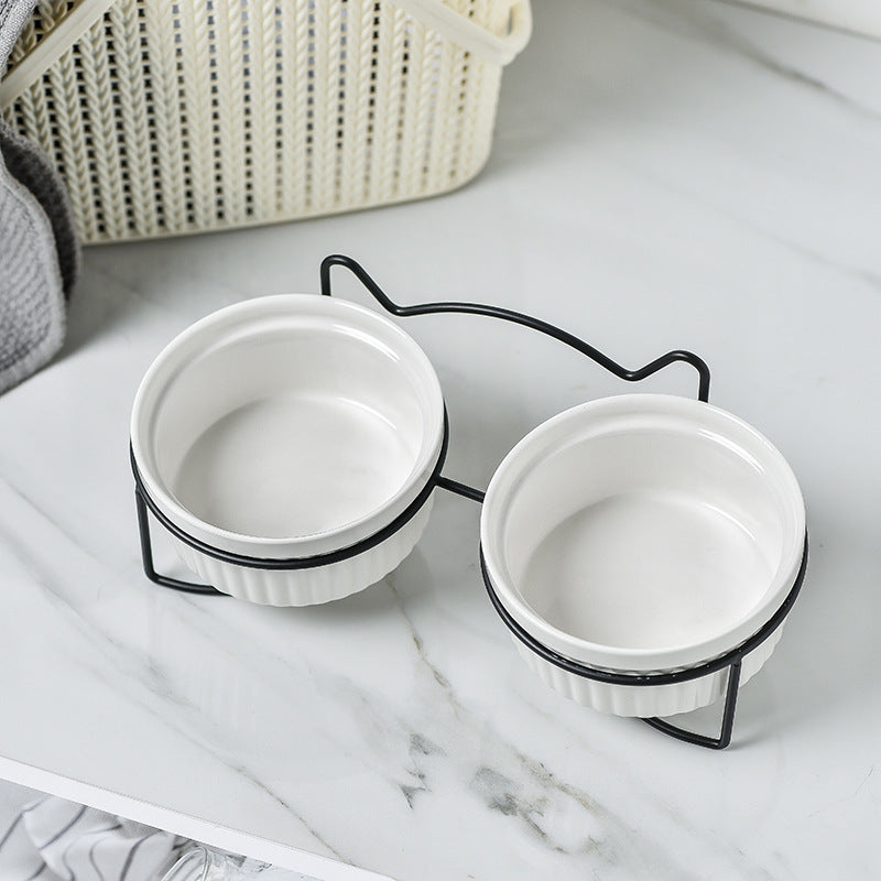 Protect Cervical Spine And High Feet Drinking Water Pet Bowl