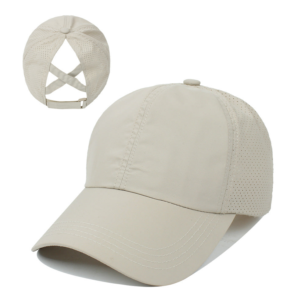 Women’s Ponytail Baseball Cap – Breathable Outdoor Sports Hat