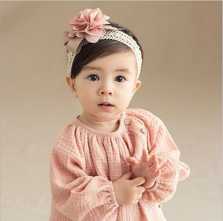 Baby Lace Headband – Soft & Stretchy Hair Accessory for Newborns and Toddlers