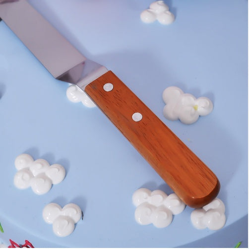 10-Inch Stainless Steel Cake Spatula with Wooden Handle – Icing, Spreading, and Smoothing Tool