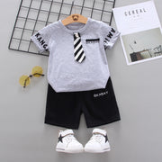 Two-Piece Baby Short Sleeve T-Shirt Set – Casual Summer Outfit