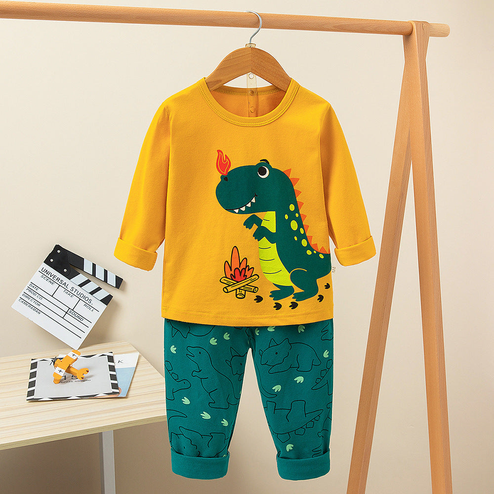 Printed Cute Cartoon Casual Children's Clothing Home Service Suit