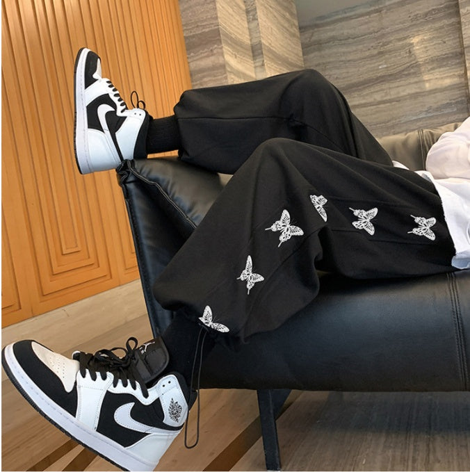 Men’s Printed Bouquet Casual Joggers – Fashion Street Style Pants