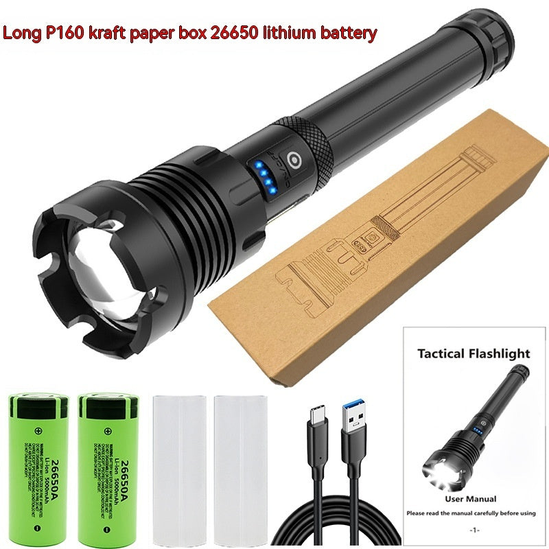 Strong Light Flashlight Outdoor Camping Emergency Rechargeable