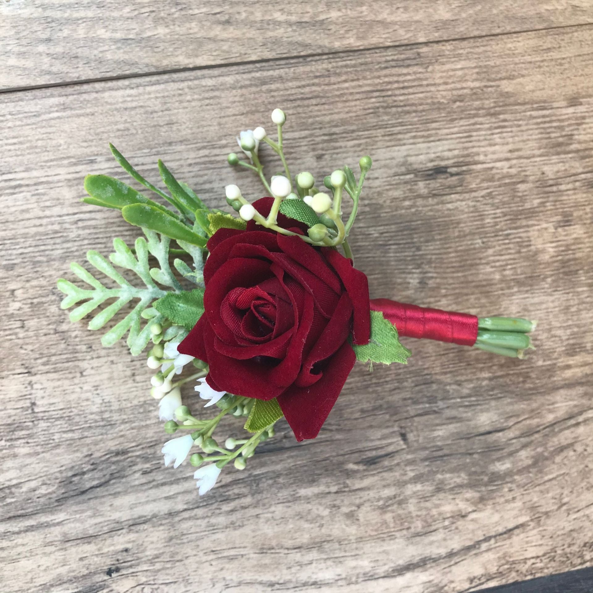 Fabric Bride And Groom Corsage Rose