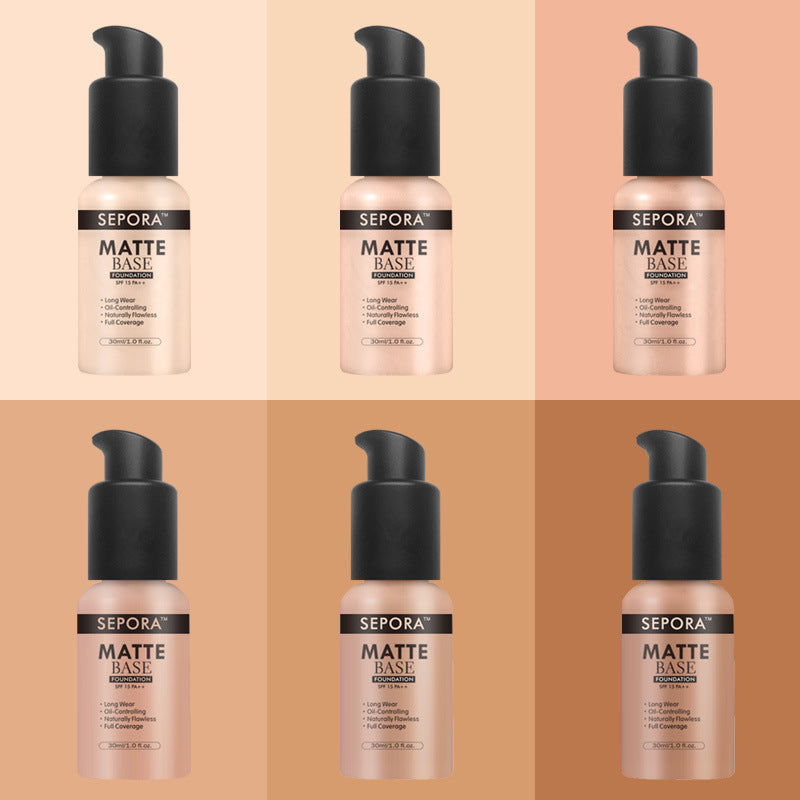 Silicone Matte Foundation With Oil Control And Concealer