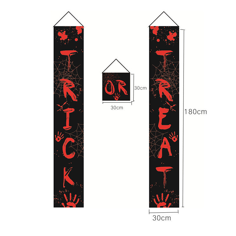 Halloween Door Banner – Spooky Hanging Couplet Decoration for Home and Party