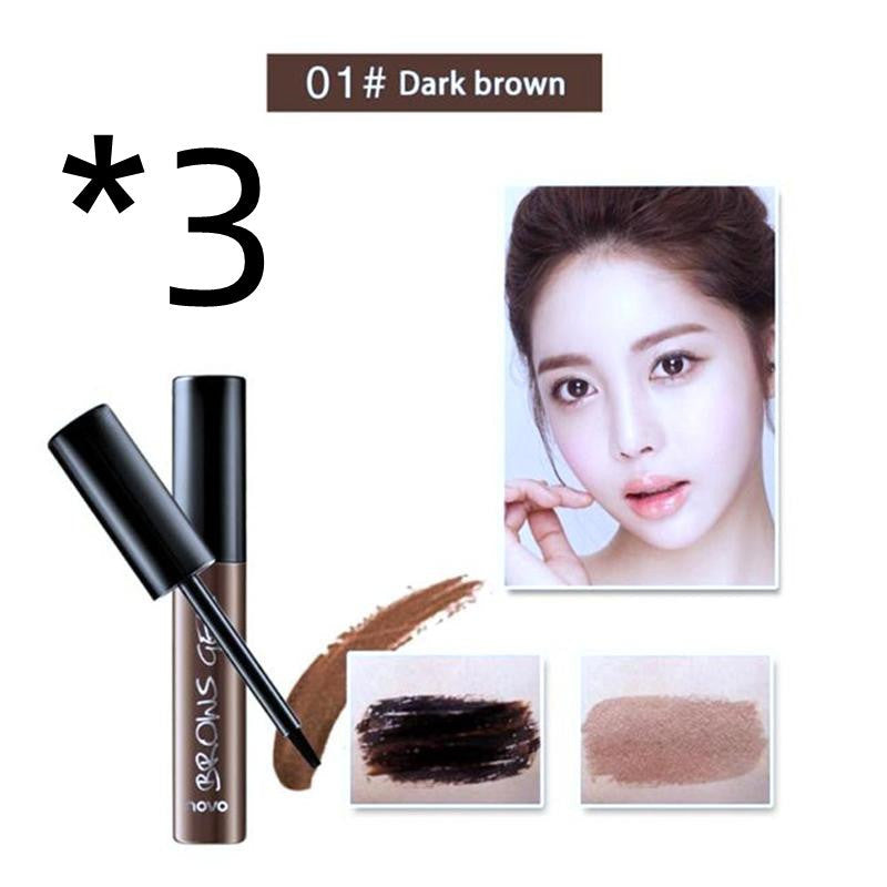 Plastic Eyebrow Tint Gel With Flat Brush Water Resistant