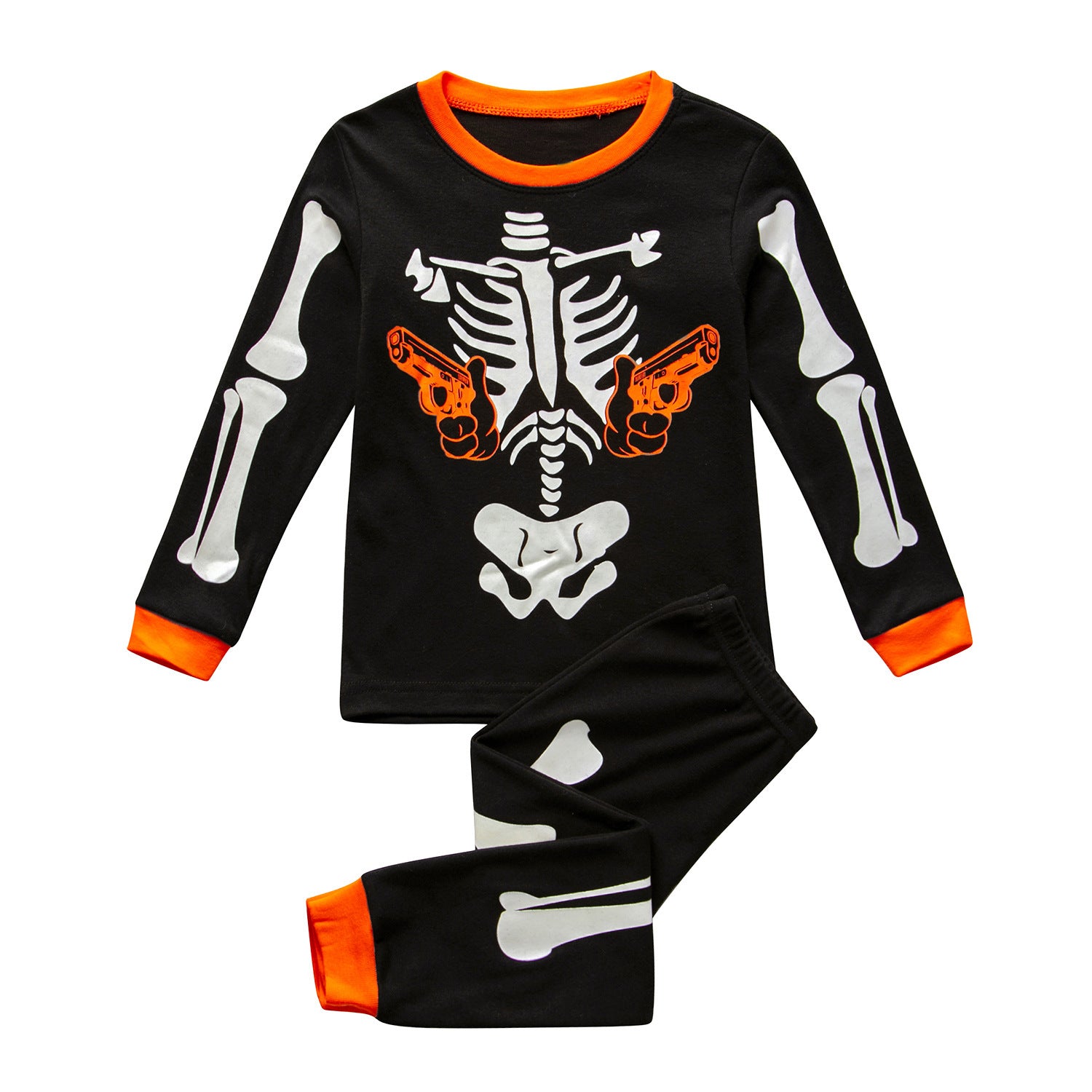 Children’s Halloween Luminous Pajamas Set Glow in the Dark Sleepwear