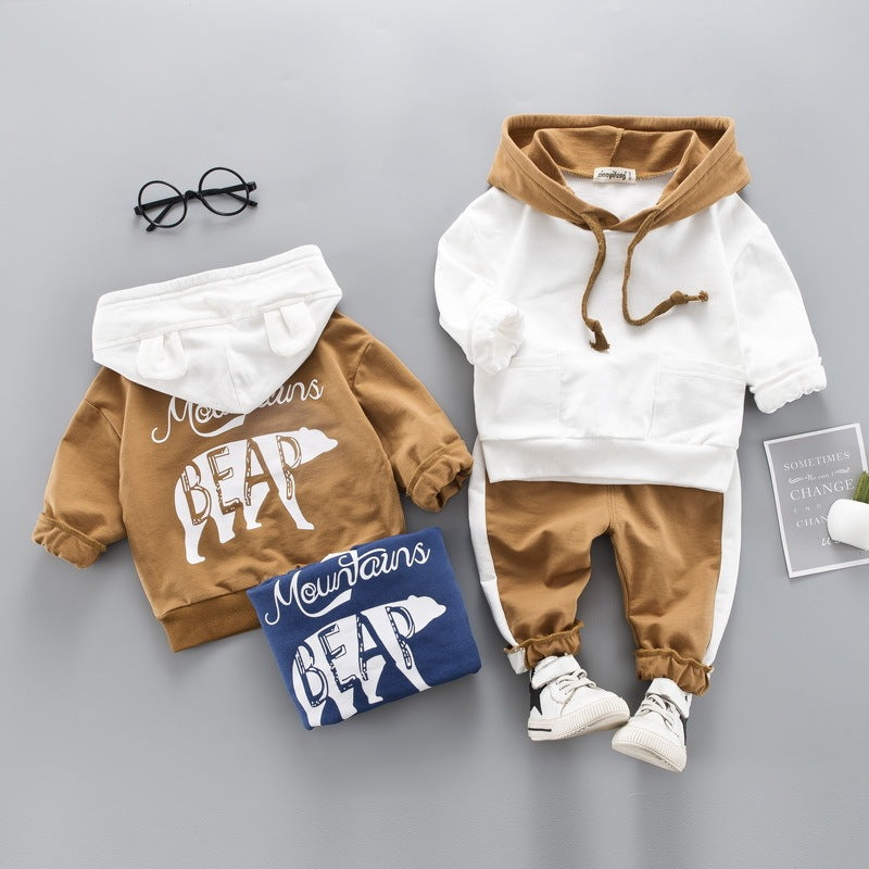Western Style Baby Sweater Set Cotton Two Piece Unisex