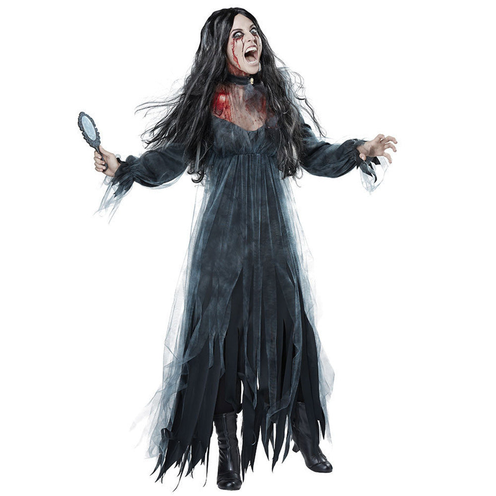 Halloween Zombie Bride Costume – Scary Undead Wedding Dress for Women’s Cosplay and Parties