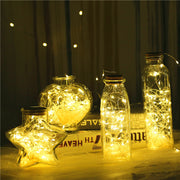 Glass Bottle LED Lights with Gypsophila Decorative Lamp