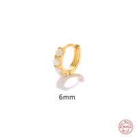 Single Golden 6MM White Opal