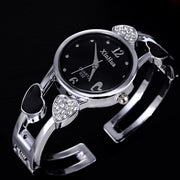 Elegant Diamond-Set British Ladies' Watch Set with Rose Gold and Alloy Bracelets
