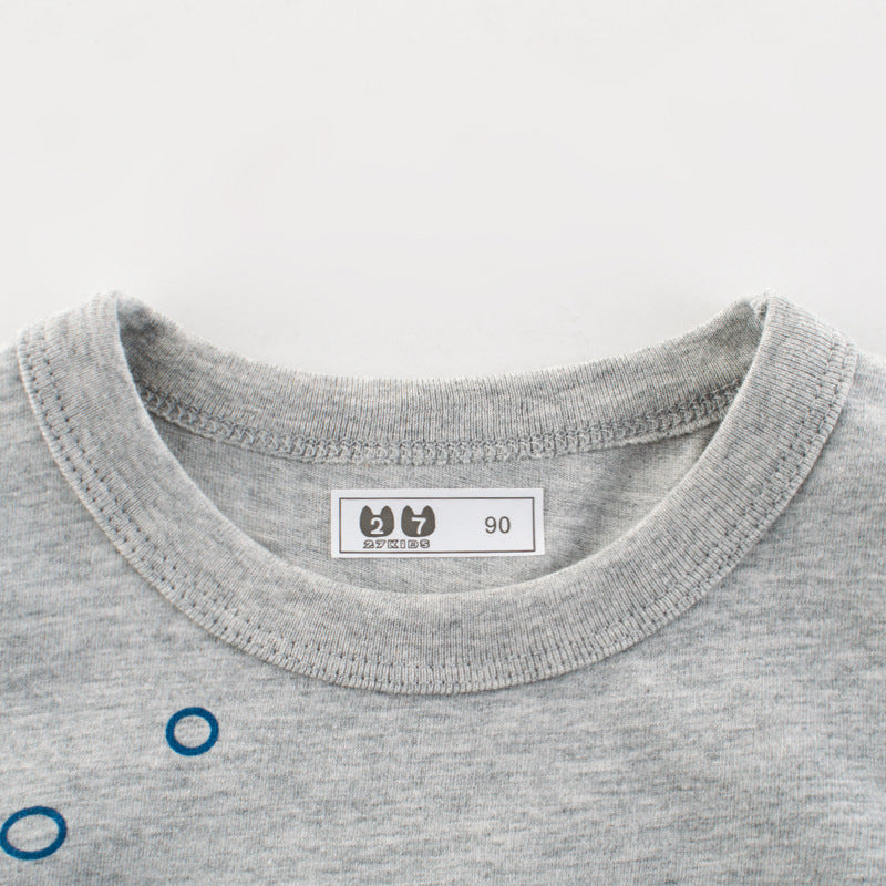Kids Cotton Short Sleeve T Shirt Regular Fit Casual Top