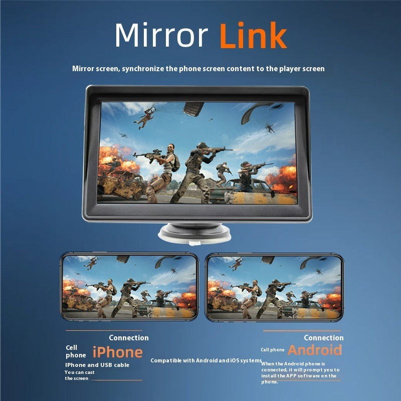 7-inch Portable Car Wireless And Wired HD Reversing Image