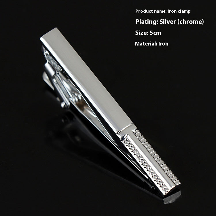 Men's Silver Short Tie Clip